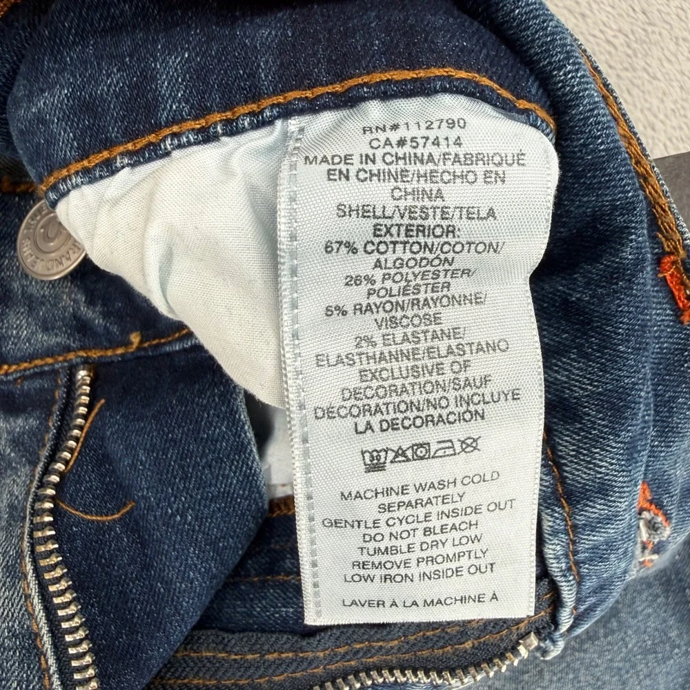 True Religion Ricky Flap Straight‎ Jeans Medium Cuzzy Firefade Wash Mens Size 31